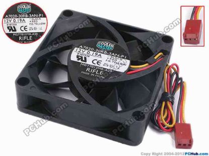 78890 Cooler Master MGT7012MR-A20 Server - Square Fan sq70x70x20, w205x3x3, 12V 0.19A Cooler Master MGT7012MR-A20 Server - Square Fan 