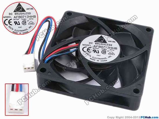 78896 Delta Electronics AFB0712HB Server - Square Fan -SY14, sq70x70x15, w95x3x3, 12V 0.45A Delta Electronics AFB0712HB Server - Square Fan 