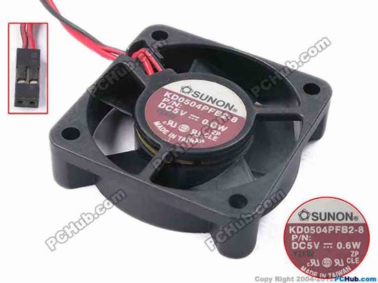 78898 SUNON KD0504PFB2-8 Server - Square Fan sq40x10, w140x2x2, 5V 0.6W SUNON KD0504PFB2-8 Server - Square Fan 