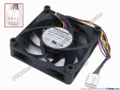 78905 Foxconn PVA070E12L Server - Square Fan -P02-AE, sq70x70x15, w200x4x4, 12V 0.2A Foxconn PVA070E12L Server - Square Fan 