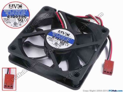 78918 AVC C7015T12LY Server - Square Fan sq70x70x15, w160x3x3, 12V 0.15A AVC C7015T12LY Server - Square Fan 