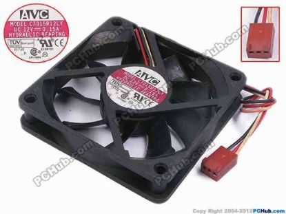 78922 AVC C7015R12LY Server - Square Fan sq70x70x15, w155x3x3, 12V 0.15A AVC C7015R12LY Server - Square Fan