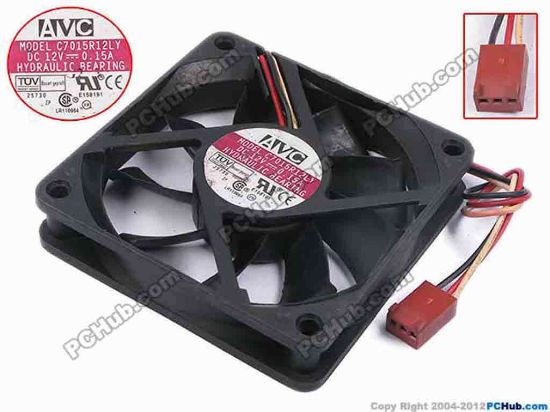 78922 AVC C7015R12LY Server - Square Fan sq70x70x15, w155x3x3, 12V 0.15A AVC C7015R12LY Server - Square Fan