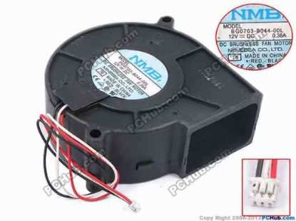 78958 NMB-MAT / Minebea BG0703-B044-00L Server - Blower Fan T6, bw75x75x30, w150x3x3, 12V 0.38A NMB-MAT / Minebea BG0703-B044-00L Server - Blower Fan