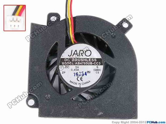 78984 JARO AB4705UB-CC3 Server - Blower Fan S, QM6X, bw47x45x21, w130x3x3, 5V 0.4A JARO AB4705UB-CC3 Server - Blower Fan 