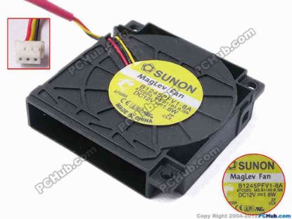 78989 SUNON B1245PFV1-8A Server - Blower Fan MS.B1183.R.GN, bw45x45x10, w300x3x3, 12V 1.6W SUNON B1245PFV1-8A Server - Blower Fan 