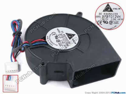 79003 Delta Electronics BFB1012VH Server - Blower Fan -4C1R, bw97x94x33, w375x3x6, 12V 2.7A Delta Electronics BFB1012VH Server - Blower Fan 