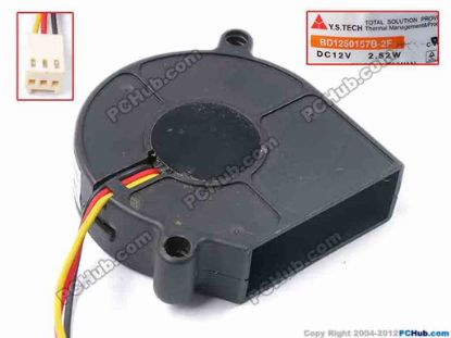 79031 Y.S TECH BD1250157B-2F Server - Blower Fan bw50x50x15, W155X3X3, 12V 2.52W Y.S TECH BD1250157B-2F Server - Blower Fan 