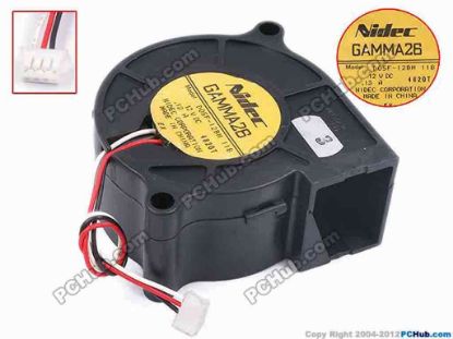 79053 Nidec D05F-12BM Server - Blower Fan 11B, bw51x51x25, w70x3x4, 12V 0.13A Nidec D05F-12BM Server - Blower Fan