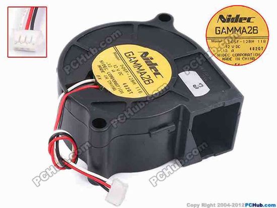 79053 Nidec D05F-12BM Server - Blower Fan 11B, bw51x51x25, w70x3x4, 12V 0.13A Nidec D05F-12BM Server - Blower Fan