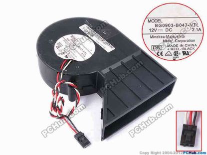 79065 NMB-MAT / Minebea BG0903-B047-VTL Server - Blower Fan D7, bw137x90x33, w225x3x3, 12V 2.1A NMB-MAT / Minebea BG0903-B047-VTL Server - Blower Fan 