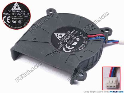 79091 Delta Electronics BFB04512HA Server - Blower Fan SM00, bw45x45x10, w95x3x3, 12V 0.2A Delta Electronics BFB04512HA Server - Blower Fan 
