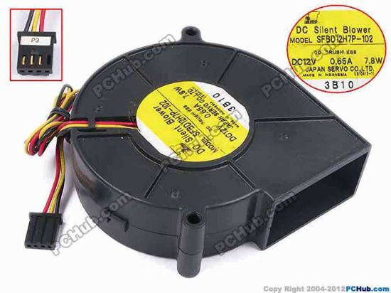 79113 Japan Servo SFBD12H7P-102 Server - Blower Fan bw97x94x33, w410x3x4, 12V 0.65A 7.8W Japan Servo SFBD12H7P-102 Server - Blower Fan 