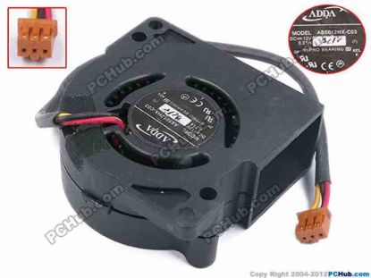 79119 ADDA AB5012HX-C03 Server - Blower Fan T3V, bw50x50x20, w155x3x3, 12V 0.21A ADDA AB5012HX-C03 Server - Blower Fan