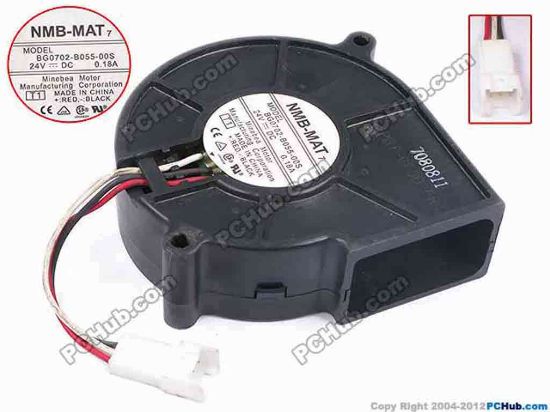 79152 NMB-MAT / Minebea BG0702-B055-00S Server - Blower Fan T1, bw75x75x20, w55x3x3, 24V 0.18A NMB-MAT / Minebea BG0702-B055-00S Server - Blower Fan 
