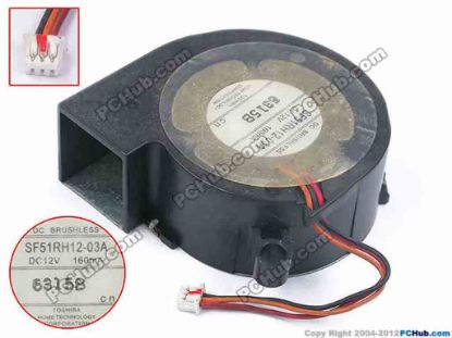79234 Toshiba SF51RH12-03A Server - Blower Fan bw50x50x20, w50x3x3, 12V 0.16A Toshiba SF51RH12-03A Server - Blower Fan 