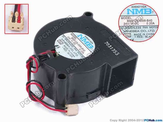 79241 NMB-MAT / Minebea BM5125-05W-B40 Server - Blower Fan TA2, bw50x50x25, w110x2x2, 24V 0.2A NMB-MAT / Minebea BM5125-05W-B40 Server - Blower Fan 