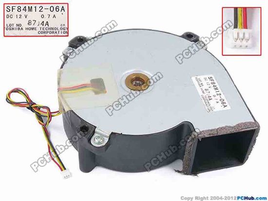 79242 Toshiba SF84M12-06A Server - Blower Fan bw103x100x35, w250x3x3, 12V 0.7A Toshiba SF84M12-06A Server - Blower Fan 