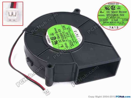 79254 Japan Servo SFBD24B4-502 Server - Blower Fan bw92x92x30, w105x2x2, 24V 0.15A 3.5W Japan Servo SFBD24B4-502 Server - Blower Fan 