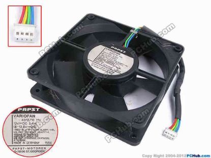 79276 ebm-papst 4312/10 MV Server - Square Fan 4312/10MV, sq120x120x32, w160x4x4, 12V 3.4W ebm-papst 4312/10 MV Server - Square Fan 