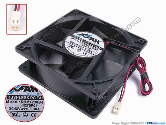 79285 XIFAN / Xinruilian RDM1238B4 Server - Square Fan -N27BP01, sq120x120x38, w510x2x2, 48V 0.30A XIFAN / Xinruilian RDM1238B4 Server - Square Fan 