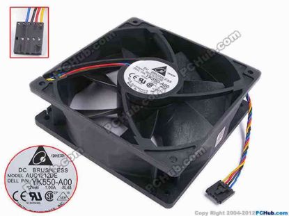 79294 Delta Electronics AUC1212DE Server - Square Fan -8L48, DP/N:YK550-A00, sq120x120x38, w335x4x5, 12V Delta Electronics AUC1212DE Server - Square Fan 
