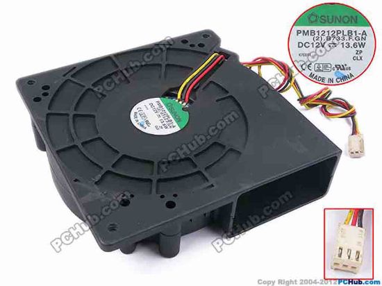 79306 SUNON PMB1212PLB1-A Server - Blower Fan (2).B733.F.GN, bw120x120x32, w300x3x3, 12V 13.6W SUNON PMB1212PLB1-A Server - Blower Fan 
