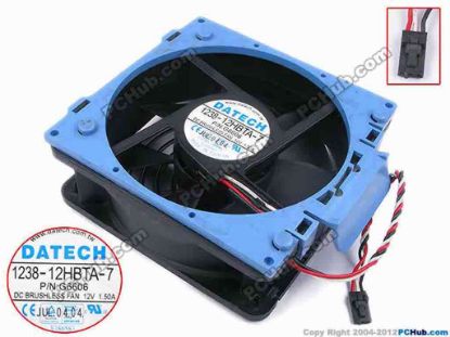 79312 JMC / DaTech 1238-12HBTA-7 Server - Square Fan DPN:G6606, sq120x120x38, w155x3x3, 12V 1.5A JMC / DaTech 1238-12HBTA-7 Server - Square Fan 