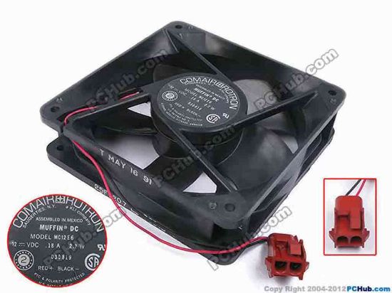 79320 Comair Rotron MC12E6 Server - Square Fan sq120x120x32, w135x2x2, 12V 0.18A 2.2W Comair Rotron MC12E6 Server - Square Fan 