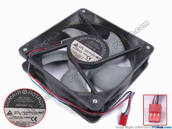 79323 Comair Rotron MCD48K6NDNX Server - Square Fan sq120x120x32, w190x3x3, 48V 0.27A 13W Comair Rotron MCD48K6NDNX Server - Square Fan 