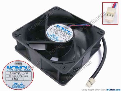 79326 NONOISE F1238E24B Server - Square Fan FH, sq120x120x38, w120x2x3, 24V 0.35A NONOISE F1238E24B Server - Square Fan