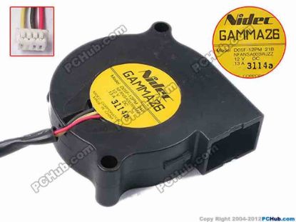 79330 Nidec D05F-12PM Server - Blower Fan 21B, bw51x51x15, w355x3x4, 12V 0.13A Nidec D05F-12PM Server - Blower Fan 