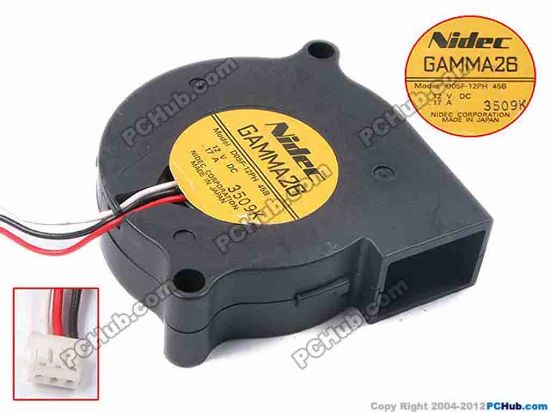 79357 Nidec D05F-12PH Server - Blower Fan bw51x51x15, w80x3x3, 12V 0.14A Nidec D05F-12PH Server - Blower Fan