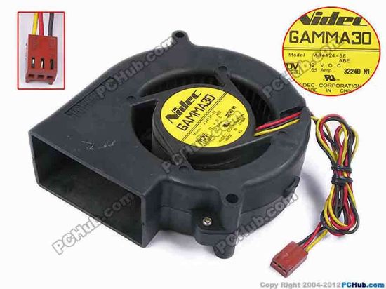 79359 Nidec A34124-58 Server - Blower Fan ABE, bw97x94x32, w295x3x3, 12V 0.65A Nidec A34124-58 Server - Blower Fan