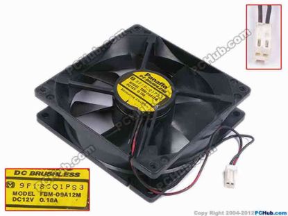 79461 Panaflo / Matsushita FBM-09A12M Server - Square Fan sq92x92x25, w135x2x2, 12V 0.18A Panaflo / Matsushita FBM-09A12M Server - Square Fan 
