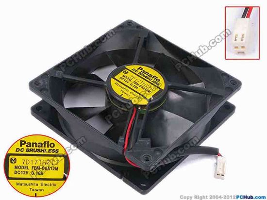 79480 Panaflo / Matsushita FBM-09A12M Server - Square Fan sq92x92x25, w70x2x2, 12V 0.18A Panaflo / Matsushita FBM-09A12M Server - Square Fan 