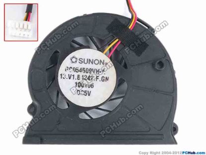 79591 SUNON GC054509VH-A Cooling Fan  13.V1.B.4242.F.GN, w25x3x5, 5V, Bare Fan SUNON GC054509VH-A Cooling Fan  