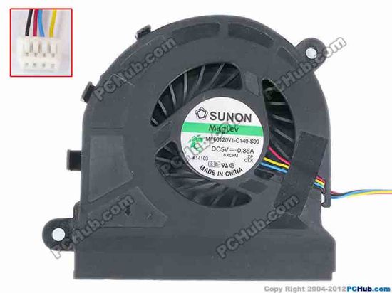 79599 SUNON MF60120V1-C140-S99 Cooling Fan  6.4CFM, w40x4x4, 5V 0.38A, Bare Fan SUNON MF60120V1-C140-S99 Cooling Fan  