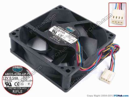 79749 Cooler Master MGT8012ZR-W25 Server - Square Fan sq80x80x25, w165x4x4, 12V 0.54A Cooler Master MGT8012ZR-W25 Server - Square Fan 