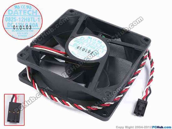 79815 JMC / DaTech 0825-12HBTL-1 Server - Square Fan sq80x80x25, w225x3x3, 12V 0.5A JMC / DaTech 0825-12HBTL-1 Server - Square Fan 