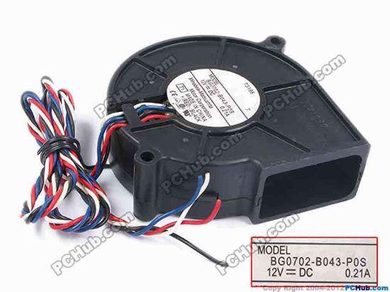 79866 NMB-MAT / Minebea BG0702-B043-P0S Server - Blower Fan T1, bw75x75x20, w620x4, 24V 0.21A NMB-MAT / Minebea BG0702-B043-P0S Server - Blower Fan 