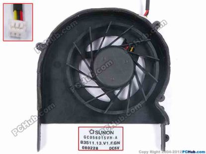 79870 SUNON GC056015VH-A Cooling Fan  B3511.13.V1.F.GN, w40x3x3, 5V SUNON GC056015VH-A Cooling Fan  
