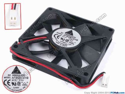79970 Delta Electronics AFB0812HB Server - Square Fan sq80x80x15, w125x2x2, 12V 0.2A Delta Electronics AFB0812HB Server - Square Fan 