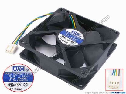 80202 AVC DS09225T12HP031 Server - Square Fan sq92x92x25, w105x4x4, 12V 0.41A AVC DS09225T12HP031 Server - Square Fan 