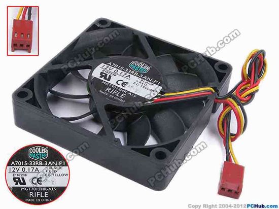 80248 Cooler Master MGT7012HR-A15 Server - Square Fan sq70x70x15, w210x3x3, 12V 0.17A Cooler Master MGT7012HR-A15 Server - Square Fan 
