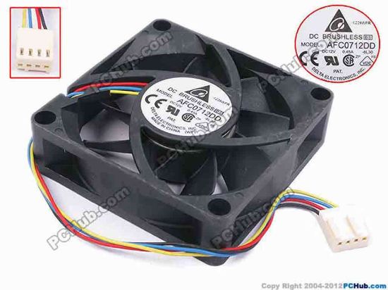 80257 Delta Electronics AFC0712DD Server - Square Fan -6L30, sq70x70x20, w150x4x4, 12V 0.45A Delta Electronics AFC0712DD Server - Square Fan <br />
<br />