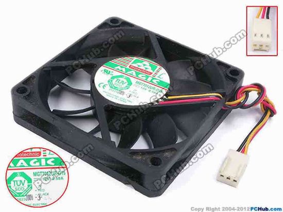 80266 Protechnic Magic MGT7012UR-O15 Server - Square Fan sq70x70x15, w130x3x3, 12V 0.58A  Protechnic Magic MGT7012UR-O15 Server - Square Fan 