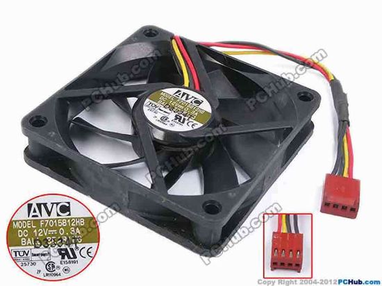 80271 AVC F7015B12HB Server - Square Fan sq70x70x15, w115x4x4, 12V 0.3A AVC F7015B12HB Server - Square Fan 