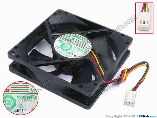 80279 Protechnic Magic MGT8012MB-A20 Server - Square Fan sq80x80x20, w135x3x3, 12V 0.21A  Protechnic Magic MGT8012MB-A20 Server - Square Fan 