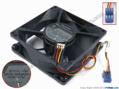 80290 Panasonic FBA08A24H Server - Square Fan -1BS, -1ES, sq80x80x25, 3-wire 24V 0.15A Panasonic FBA08A24H Server - Square Fan 